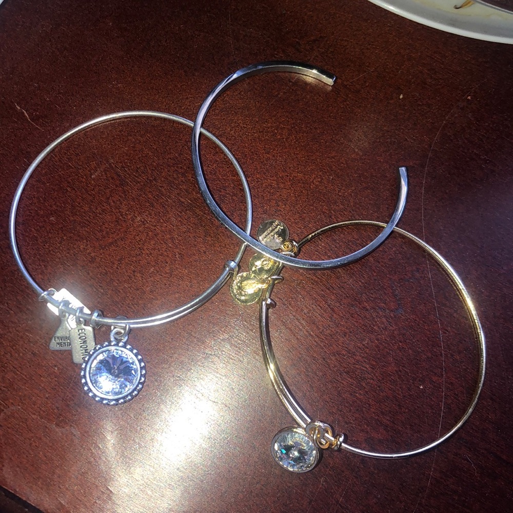 Silver and Gold Bracelets